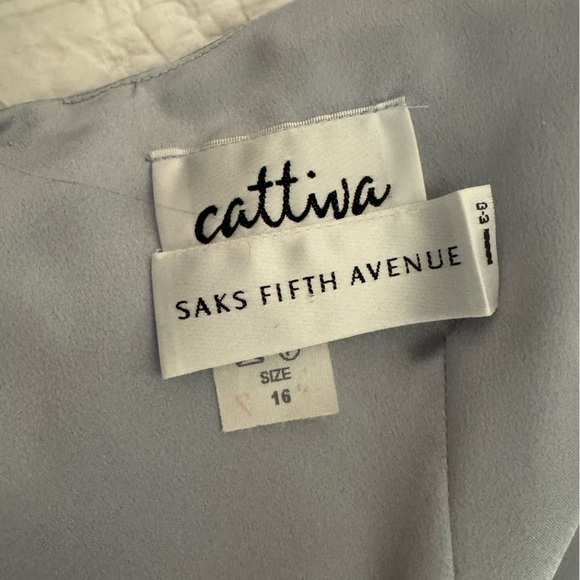 VTG Cattiva NY Saks 5th Ave MOB Mother Bride Groom Formal Lined Dress Gown 16 - Picture 14 of 16